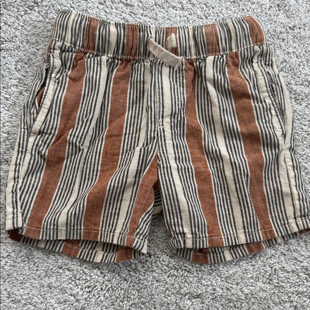 H&M Kids Striped Shorts in Brown and Cream